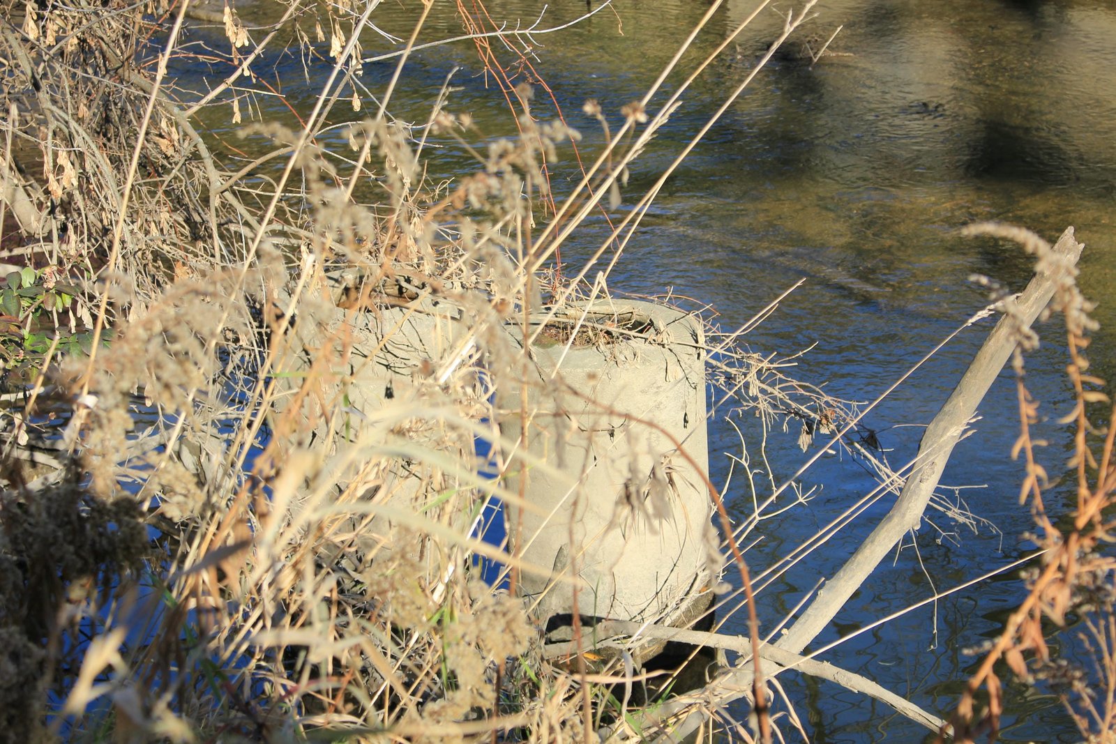 South pier of The Milwaukee Electric Railway & Light Company bridge downstream